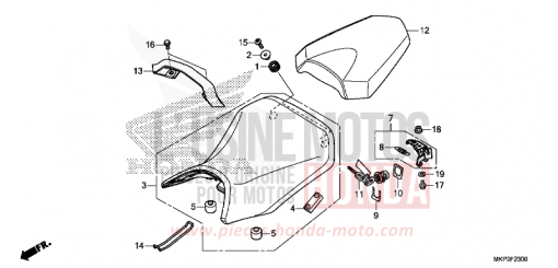 SIEGE CBR500RAM de 2021
